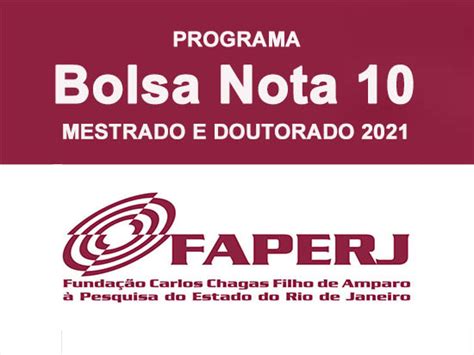 bolsa nota dez faperj|faperj lançamentos.